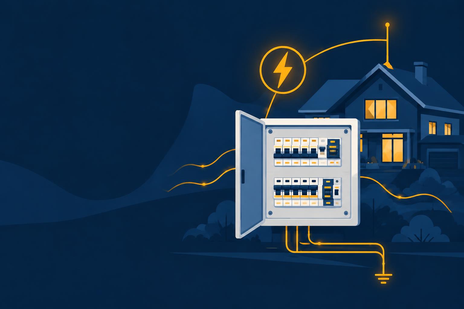 Ilustrácia elektroinštalácie a bleskozvodu rodinného domu